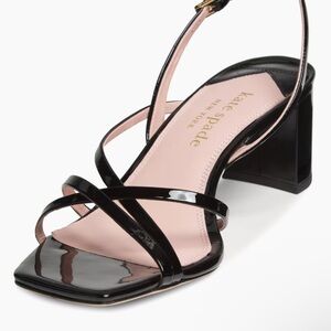 KATE SPADE NEW YORK Renee Patent Leather Block Heel Sandals